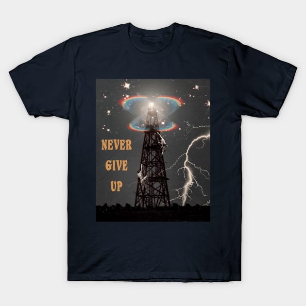 Never give up T-Shirt by Aephicles